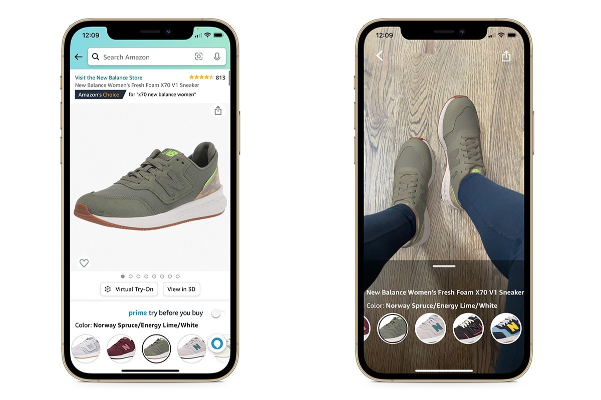 Amazon запускает функцию виртуальной примерки обуви