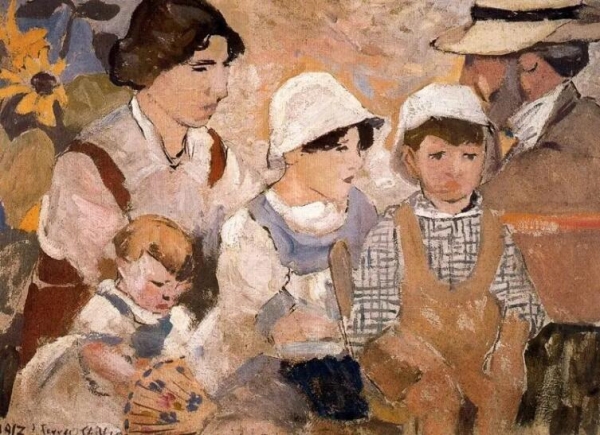 Хоакин Торрес Гарсия, «Мать и дети», 1912 г.